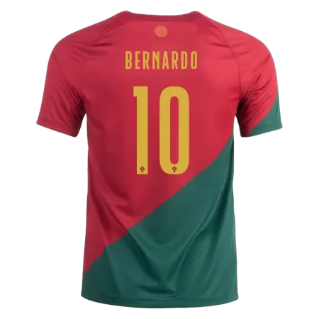 BERNARDO #10 New 2022 Portugal Jersey Home Football Shirt World Cup - shopnationalteam