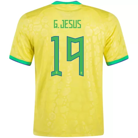 G.JESUS #19 New 2022 Brazil Jersey Home Football Shirt World Cup - shopnationalteam
