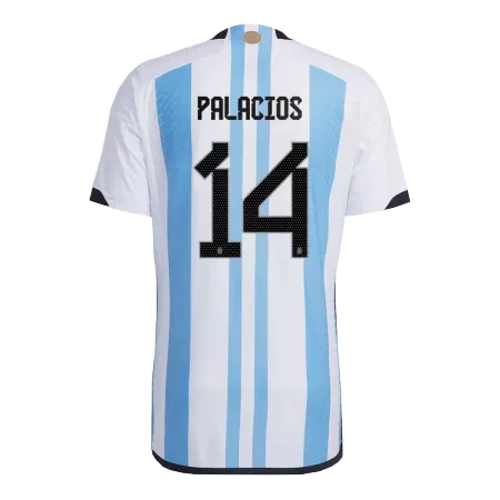New Argentina PALACIOS #14 Three Stars Soccer Jersey 2022 Home World Cup Authentic Soccer Jersey - shopnationalteam