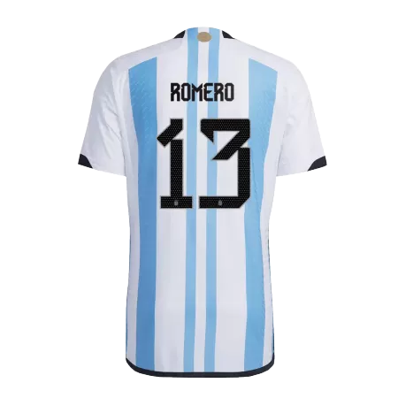 New Argentina ROMERO #13 Three Stars Soccer Jersey 2022 Home World Cup Authentic Soccer Jersey - shopnationalteam