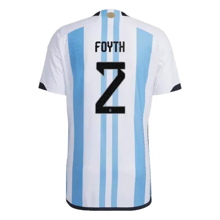 New Argentina FOYTH #2 Three Stars Soccer Jersey 2022 Home World Cup Authentic Soccer Jersey - shopnationalteam