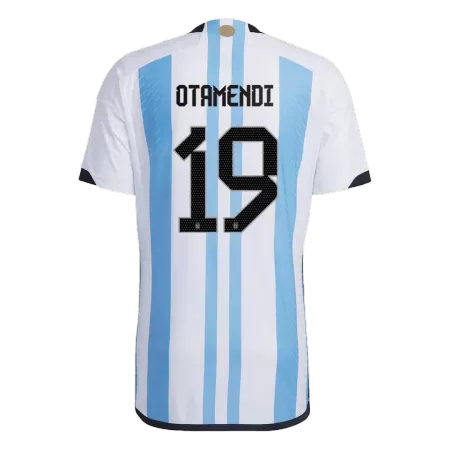 New Argentina OTAMENDI #19 Three Stars Soccer Jersey 2022 Home World Cup Authentic Soccer Jersey - shopnationalteam