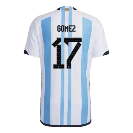 New Argentina GOMEZ #17 Three Stars Soccer Jersey 2022 Home World Cup Authentic Soccer Jersey - shopnationalteam
