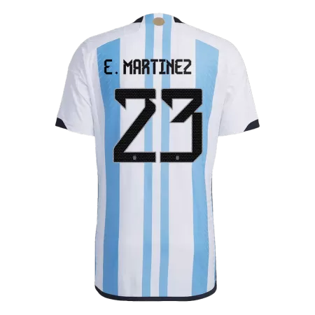 New Argentina E. MARTINEZ #23 Three Stars Soccer Jersey 2022 Home World Cup Authentic Soccer Jersey - shopnationalteam
