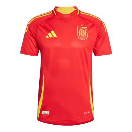New Spain Soccer Jersey Euro 2024 Home Authentic Soccer Jersey - shopnationalteam