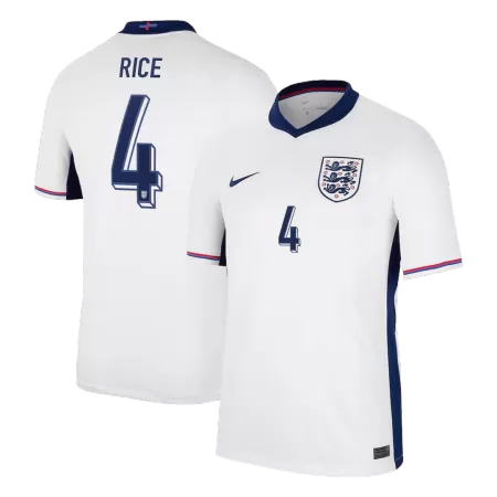 RICE #4 England National Soccer Team Jersey Home Football Shirt Euro 2024 - shopnationalteam