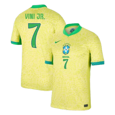 VINI JR. #7 Brazil National Soccer Team Jersey Home Football Shirt 2024 - shopnationalteam