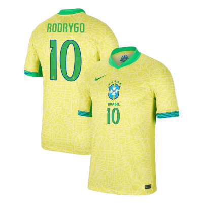 RODRYGO #10 Brazil National Soccer Team Jersey Home Football Shirt 2024 - shopnationalteam