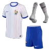 New France Euro Away Soccer Jersey Kits 2024 (Shirt+Shorts+Socks) - shopnationalteam