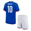 Kid's MBAPPE #10 France Home Soccer Jersey Kit(Jersey+Shorts) Euro 2024 - shopnationalteam