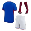 New France 2024 Home Kids Soccer Kit 
 (Shirt+Shorts+Socks) 
 - shopnationalteam