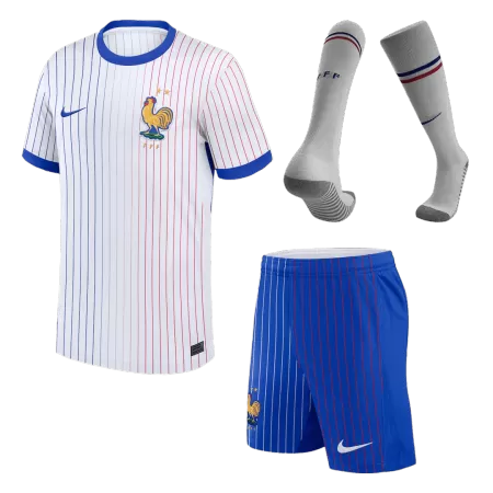 New France 2024 Away Kids Soccer Kit 
 (Shirt+Shorts+Socks) 
 - shopnationalteam