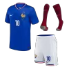 Kid's MBAPPE #10 France Home Soccer Jersey Kit(Jersey+Shorts+Socks) Euro 2024 - shopnationalteam