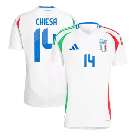 CHIESA #14 Italy National Soccer Team Jersey Away Football Shirt Euro 2024 - shopnationalteam