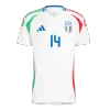 CHIESA #14 Italy National Soccer Team Jersey Away Football Shirt Euro 2024 - shopnationalteam