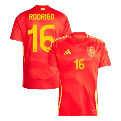 RODRIGO #16 Spain National Soccer Team Jersey Home Football Shirt Euro 2024 - shopnationalteam