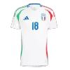 BARELLA #18 Italy National Soccer Team Jersey Away Football Shirt Euro 2024 - shopnationalteam