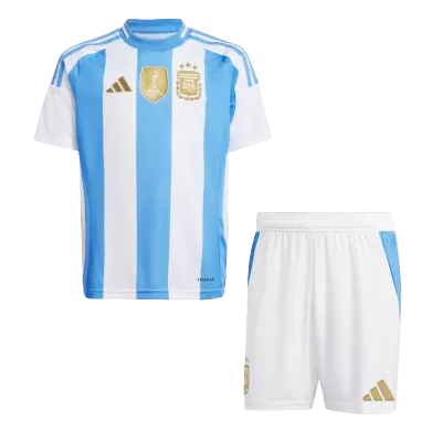 New Argentina 2024 Home Kids Soccer Kit 
 (Shirt+Shorts) 
 - shopnationalteam