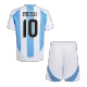 MESSI #10 Kid's Argentina Home Soccer Jersey Kit 2024(Shirt+Shorts) - shopnationalteam