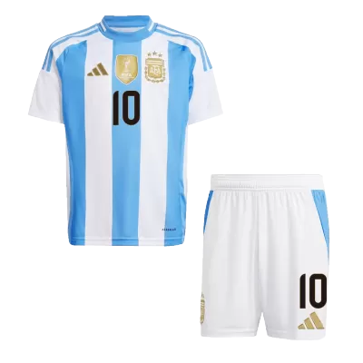 MESSI #10 Kid's Argentina Home Soccer Jersey Kit 2024(Shirt+Shorts) - shopnationalteam