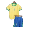 New Brazil 2024 Home Kids Soccer Kit 
 (Shirt+Shorts) 
 - shopnationalteam