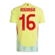 RODRIGO #16 Spain National Soccer Team Jersey Away Football Shirt Euro 2024 - shopnationalteam