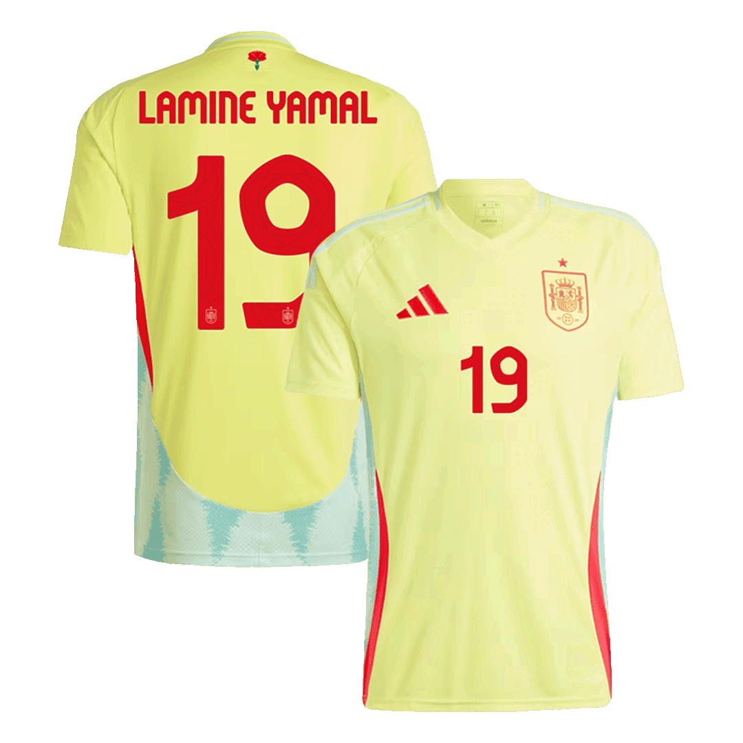 LAMINE YAMAL 19 Spain National Soccer Team Jersey Away Football Shirt