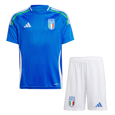 New Italy 2024 Home Kids Soccer Kit 
 (Shirt+Shorts) 
 - shopnationalteam